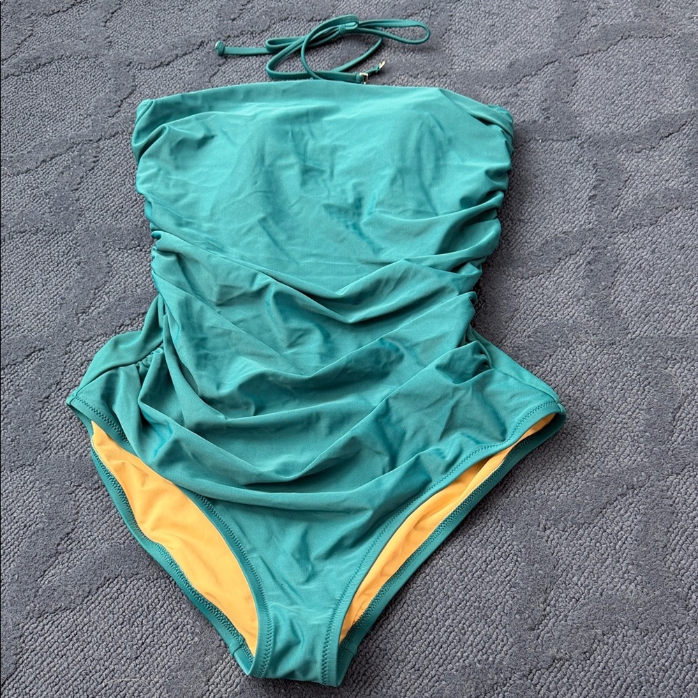 J. Crew Factory Teal One Piece Swimsuit